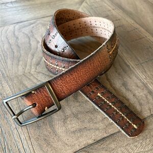 American Eagle Brown Studded Leather Women’s Belt Size Small